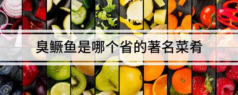 臭鳜鱼是哪个省的著名菜肴(臭鳜鱼是哪个省的特产)