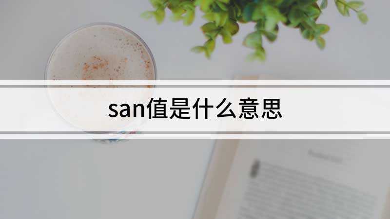 san值是什么意思(san值是什么意思中文)