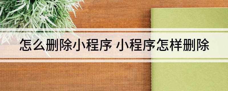 怎么删除小程序(怎么删除小程序授权)
