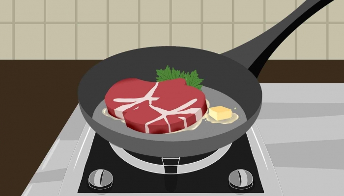 牛排怎么切左手拿刀