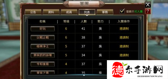 三国群英传国战版军团有啥用