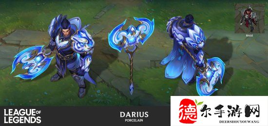 《LOL》青花瓷德莱厄斯皮肤概念图:古老力量润物无声