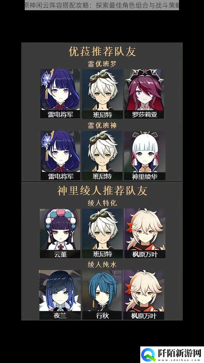 原神闲云阵容搭配攻略